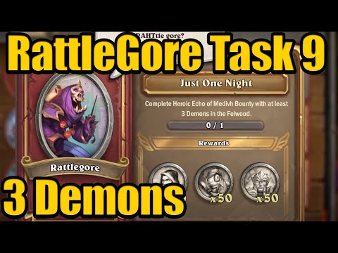 RattleGore Event Task #9: Heroic Echo of Medivh with 3 Demons! - Hearthstone Mercenaries Guide