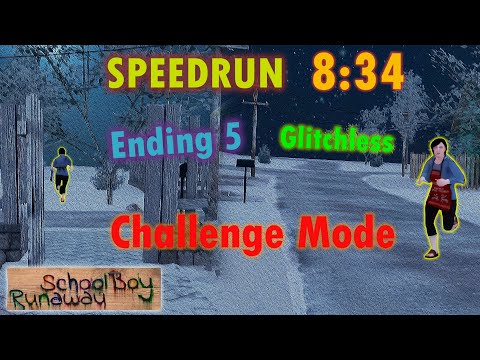 Schoolboy Runaway - Speedrun (8:34). Challenge Mode, Glitchless, Ending 5