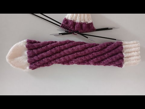 Knitting spiral socks - The sock that grows with your child! Perfect for children (sock pattern #3)