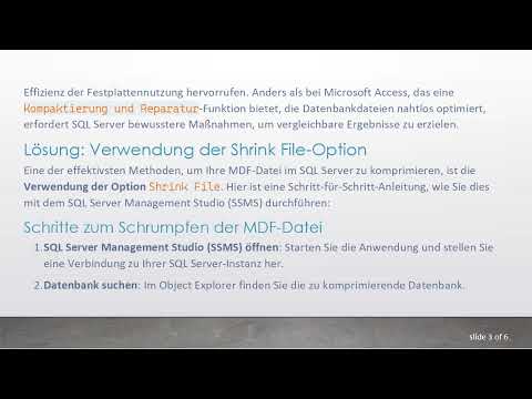 Wie man SQL Server MDF-Dateien effizient kompakt macht
