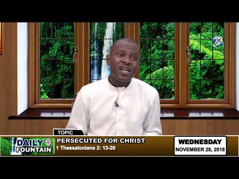 DAILY FOUNTAIN OF NOVEMBER 28, 2018 - REV'D DAVID OKECHUKWU AKACHUA