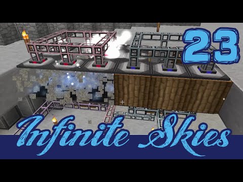 Infinite Skies 23: Automatic living rock and wood (FTB Infinity Evolved Skyblock)