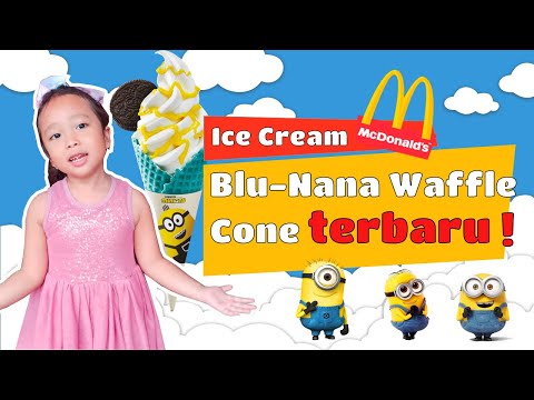 Drama anak, Drive Thru Ice Cream MCD Terbaru Minion Blu-Nana Waffle Cone  | Dunia Adiva
