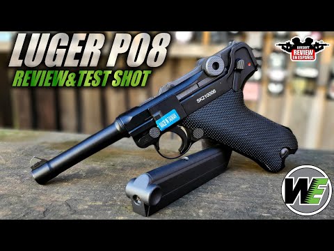 LUGER P08 WE GBB ( Review & Test Shot ) | Airsoft Review en Español