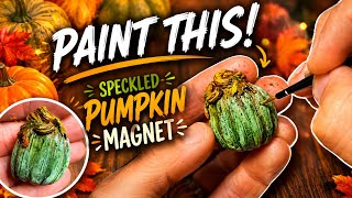 Green Speckled Pumpkins Painting Tutorial, Fun Fall Crafts