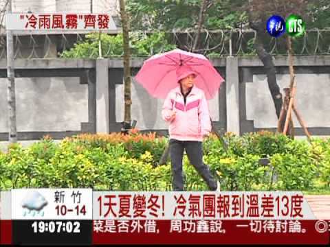 昨酷夏今寒冬 強烈冷氣團報到