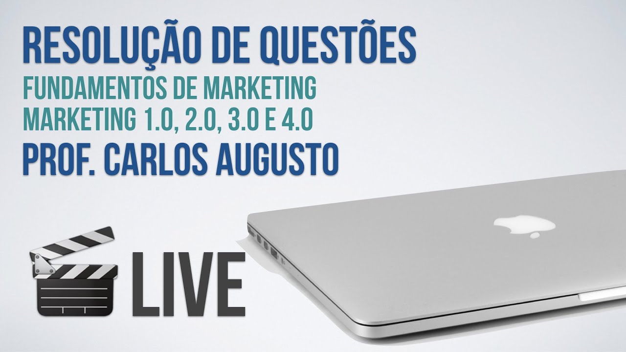 🎬 LIVE: Fundamentos de Marketing - Resolução de questões