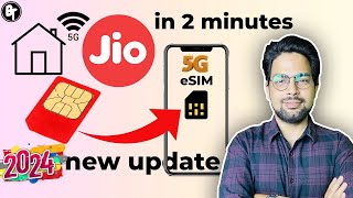 Jio eSIM Activation at Home in 2 Minutes | eSIM JIO Activation | 3 EASY Steps for Any iPhone (2024)