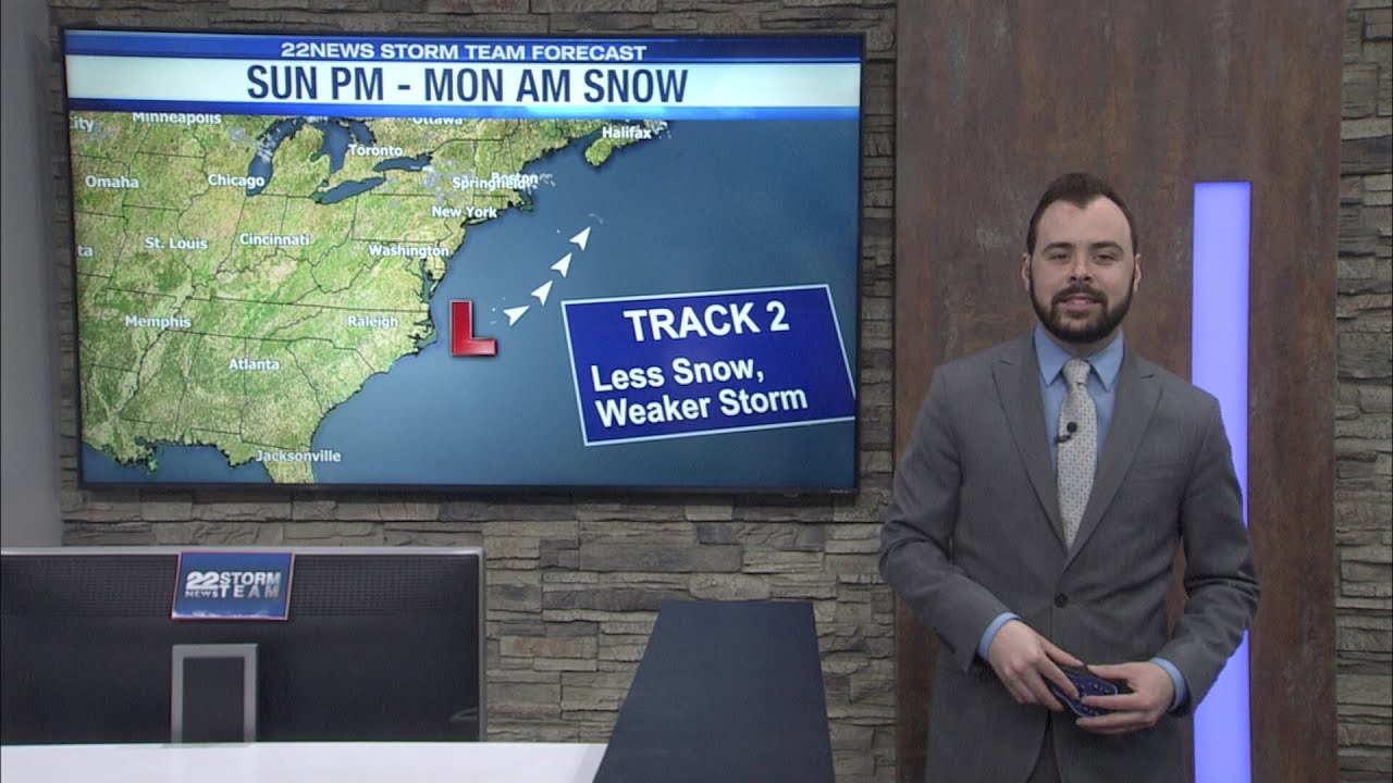 Chance of snow on Sunday evening