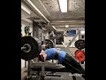 Bench Press 160kg 1 reps for 10 sets with close grip - legs up