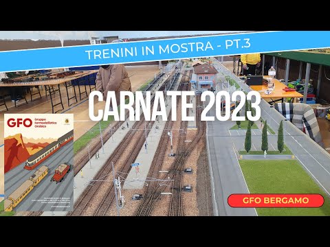 Carnate Trenini in Mostra 2023 25esima edizione - GFO Bergamo E428 pirata, convogli navetta scala H0