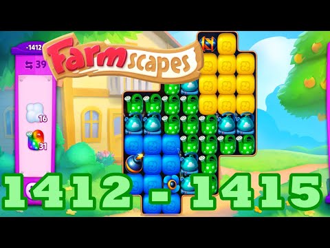 Farmscapes Level 1412 - 1415 HD Gameplay Walkthrough | 3 - match game | android | 1413 | 1414