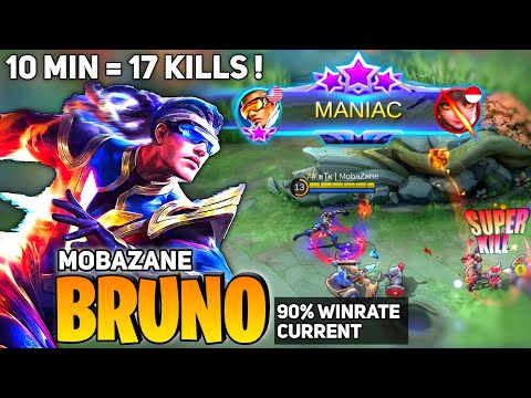 MANIAC! 17 Kill [Former Top 1 Global Bruno] By Mobazane - Mobile Legend