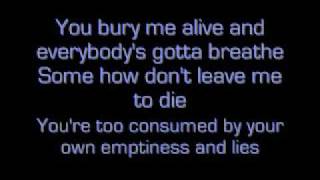 Bury Me Alive - We Are The Fallen with lyrics