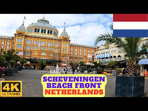 【4K】Scheveningen (The Hague) beachfront walking tour 🇳🇱