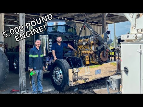 CAT 3406E Engine Removal and Tear Down from my Peterbilt 379!