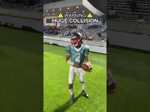 HUGE HIT in 8th Grade Football Game! 🤯 #shorts