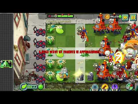 Spear-Mint helps to win the battle! (PvZ 2 Premium Plant Quest)