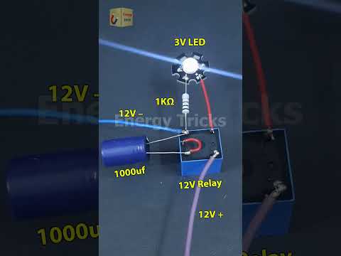 DIY LED Flasher Circuit Using Relay, Resistor, and Capacitor #shorts