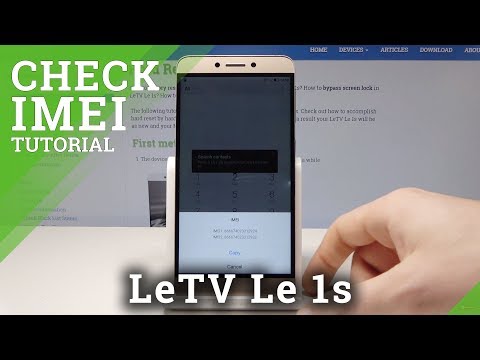 IMEI and Serial Number Check on LeTV Le 1s - Find IMEI and Serial Number