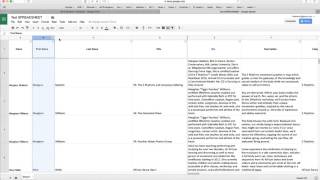 Hiding and Unhiding Columns in Google Docs Spreadsheet