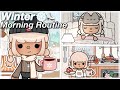Aesthetic Winter Morning Routine WITH VOICE Toca Boca Roleplay