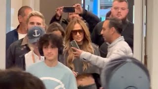 JLo Bombarded by Fans during Outing with Kids in Beverly Hills