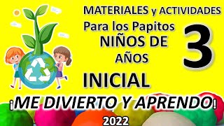 ME DIVIERTO Y APRENDO inicial niños de 3 años de edad