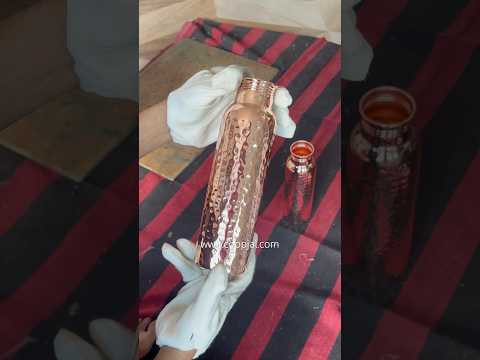 Hammered Copper Bottle With 2 Glass