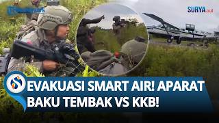 DETIK-DETIK BAKU TEMBAK Aparat Vs KKB di Bandara Korowai, Pilot & Co-pilot Dievakuasi