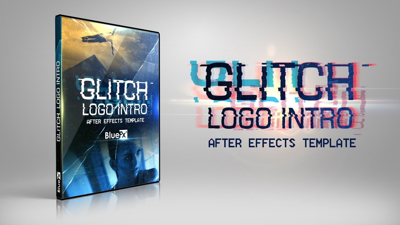 After Effects Template Glitch Intro Logo | Bluefx