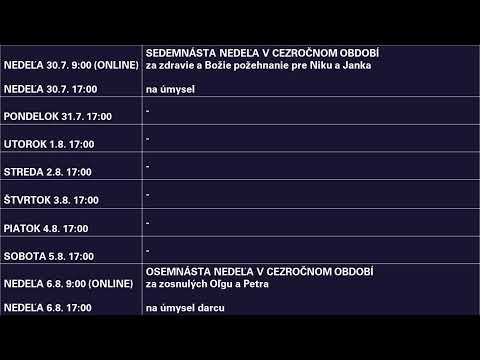 17. nedeľa v Cezročnom období