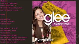 Everytime Glee Lyrics