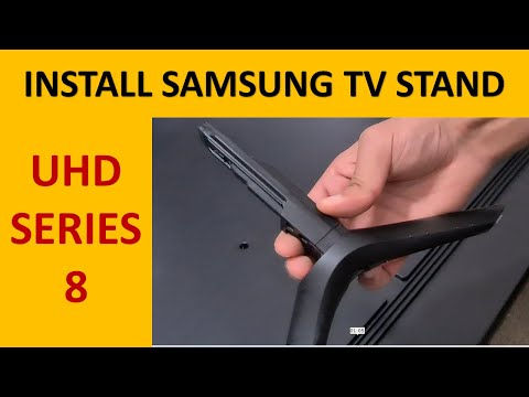 How to INSTALL STAND / LEGS  - SAMSUNG TU8000 65" 4K UHD Assemble Pedestal -  | Techfoot Reviews
