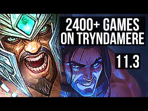TRYNDAMERE vs SYLAS (MID) | 5.3M mastery, 2400+ games, 3/2/7, Rank 15 Trynda | NA Master | v11.3