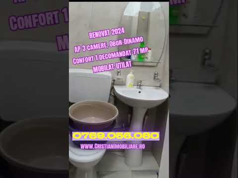 VEZI VIDEO! 3 camere, decomandat, 71 mp, 2 bai, Renovat 2024, Obor — Video