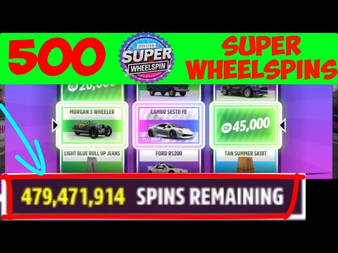 Opening 500 Super Wheelspins - I have 479,471,914 Super Wheelspins | Forza Horizon 5