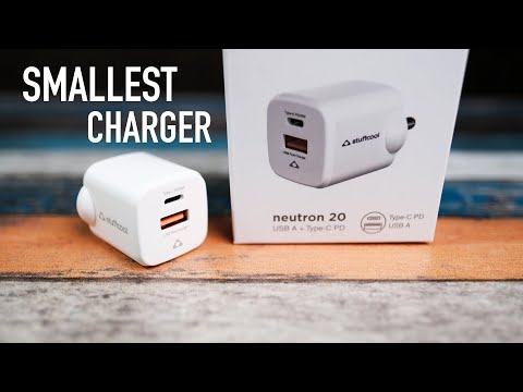 Stuffcool Neutron PD20W Charger Smallest Size, Type C and USB port best for iphone