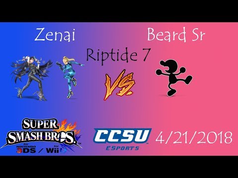 Riptide 7 CCSU Smash 4 - Zenai (Bayonetta, Zero Suit Samus) vs Beard Sr (Mr Game & Watch)