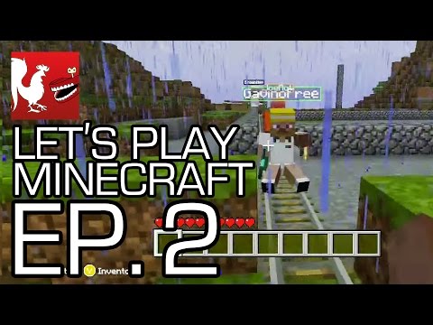 Rooster Teeth - Let's Play Minecraft - Episode 2 - On a Rail! | Rooster Teeth