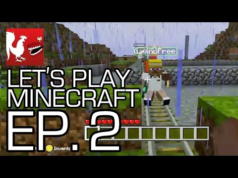 Let's Play Minecraft - Episode 2 - On a Rail! | Rooster Teeth