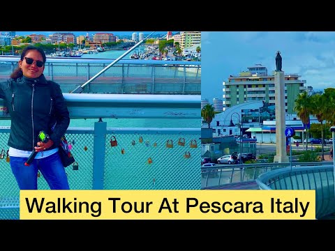Walking Tour At Pescara Italy with hubby|PescaraBeachItaly2022
