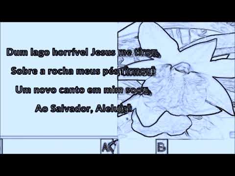 496 Jesus Me Tirou Da Lama Harpa Cristã com legenda