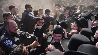 Protesta masiva de judíos ultraortodoxos en Israel por el servicio militar obligatorio