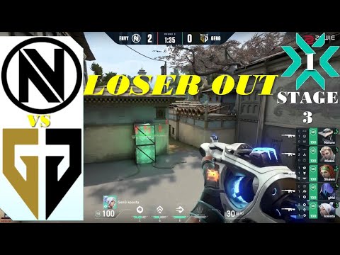 LOSER OUT ! GENG vs ENVY All HIGHLIGHTS VALORANT VCT Challengers 1 NA Stage 3.