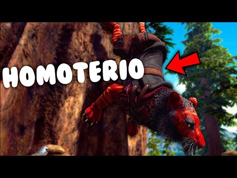 COMO TAMEAR HOMOTERIO Y TODAS SUS HABILIDADES - ARK: ANIMAL OF ATLAS MOD