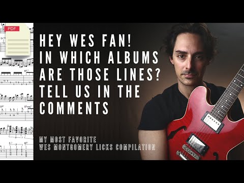 Most Favorite Wes Montgomery Jazz Licks Compilation | Guitar Tabs & Sheet Music PDF with Fingering