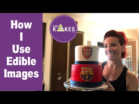 Part of a video titled How to Print Edible Images and Put Them on Your Cake - YouTube