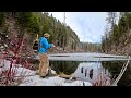 SOLO Mountain Fishing a Frozen Lake (I had to be rescued...)