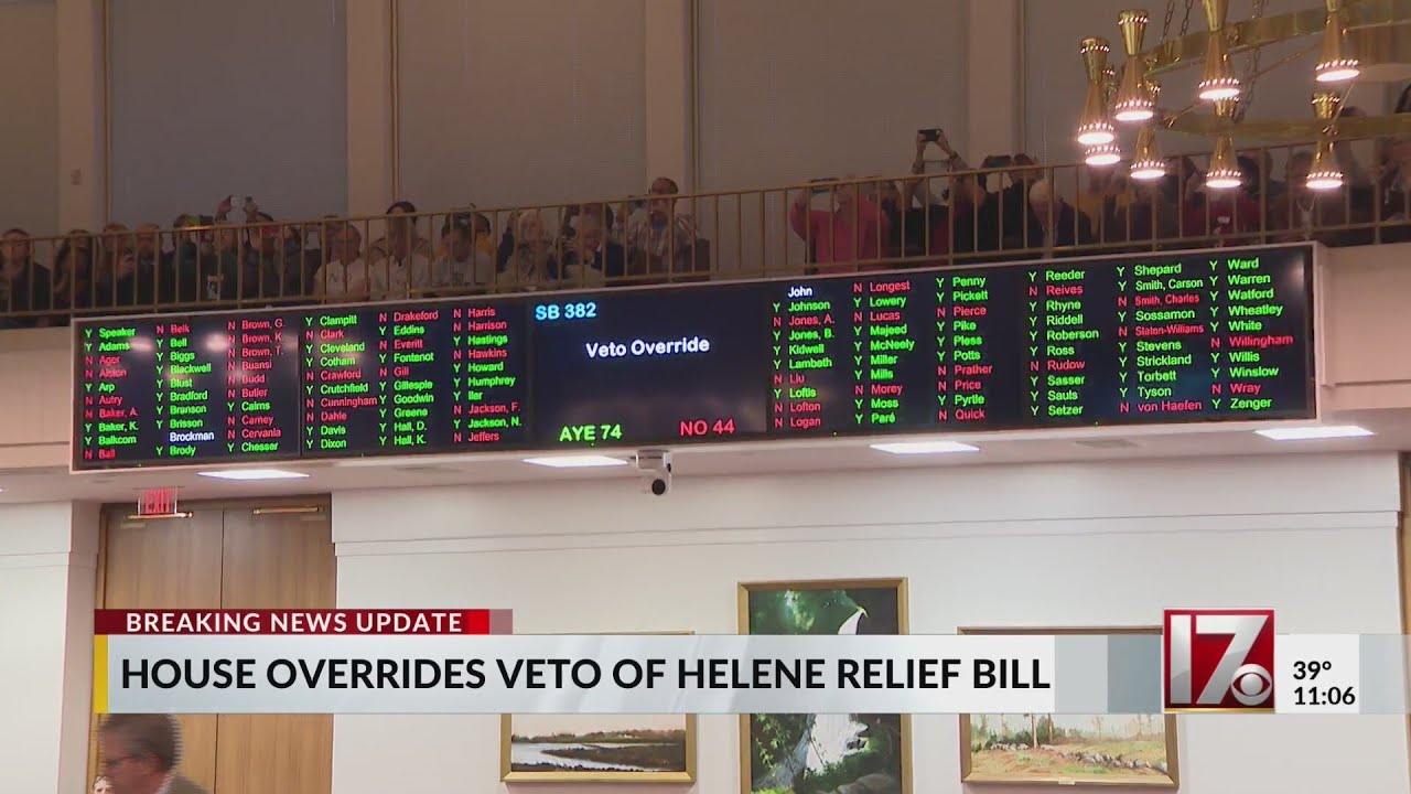 NC House overrides Gov. Cooper's veto of SB 382